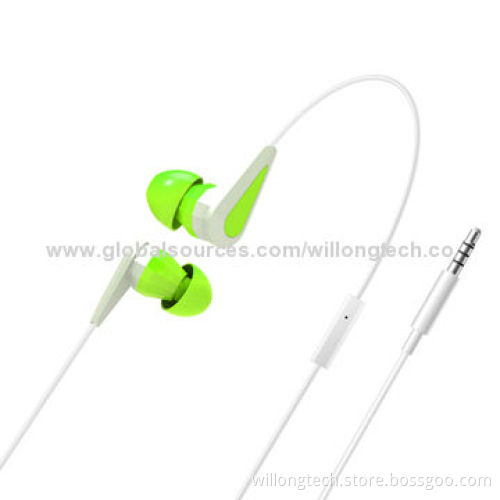 Novelty Earphones, Novelty Design Bling Color with Microphone for All Portable Media Player